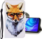 Voor Samsung Galaxy Note20 3D Gekleurde Tekening Horizontale Flip PU Lederen Case met Houder & Kaartsleuven & Portemonnee (Vos)