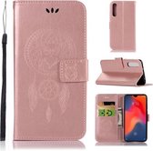 Windgong Uil Embossing Patroon Horizontale Leren Flip Case voor Huawei P30, met Houder & Kaartsleuven & Portemonnee (Rose Goud)