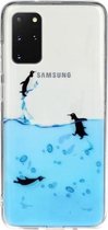 Voor Galaxy S20 + Transparant TPU beschermhoes voor mobiele telefoon (Penguin)