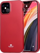 Voor iPhone 12 Pro Max GOOSPERY JELLY TPU schokbestendig en kras beschermhoes (rood)