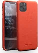 Voor iPhone 11 Pro Max QIALINO schokbestendige lederen beschermhoes van topkwaliteit (oranje)