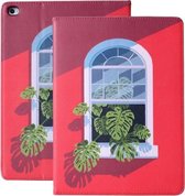 Voor iPad 10.2 / 10.2 (2020) Cross Texture Horizontale Flip PU lederen tas met houder & Slaap / Wekfunctie (Window Plant)