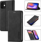 LC.IMEEKE Sterk magnetisme Ultradunne horizontale flip schokbestendige matte TPU + PU lederen tas met houder & kaartsleuven en portemonnee voor iPhone 12 mini (zwart)