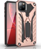 Apple iPhone 11 Pro Max Hoesje - Mobigear - Armor Stand Serie - Hard Kunststof Backcover - Roségoud - Hoesje Geschikt Voor Apple iPhone 11 Pro Max