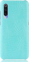 Xiaomi Mi 9 Hoesje - Mobigear - Croco Serie - Hard Kunststof Backcover - Turquoise - Hoesje Geschikt Voor Xiaomi Mi 9