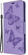 Samsung Galaxy S20 Plus Hoesje - Mobigear - Butterfly Serie - Kunstlederen Bookcase - Paars - Hoesje Geschikt Voor Samsung Galaxy S20 Plus