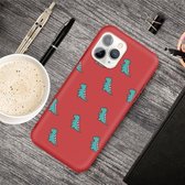 Voor iPhone 11 Pro Cartoon Animal Pattern Shockproof TPU beschermhoes (rode dinosaurussen)