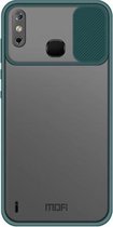 Voor Infinix X653 / Smart 4 MOFI Xing Dun-serie Doorschijnend Frosted PC + TPU Privacy Antireflectie Schokbestendig All-inclusive beschermhoes (groen)