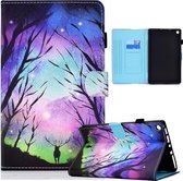 Voor Amazon Kindle Fire HD10 2015/2017/2019 Gekleurde Tekening Horizontale Flip Leren Case met Houder & Kaartsleuven & Slaap / Wekfunctie (Starry Deer)