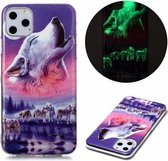 Voor iPhone 11 Pro Max Luminous TPU zachte beschermhoes (zeven wolven)