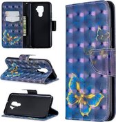 Voor Huawei Mate 30 Lite 3D Patroon Gekleurde Tekening Horizontale Flip Leren Case met Houder & Kaartsleuven & Portemonnee (Een Vlinder)