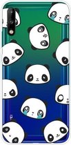 Voor Huawei Enjoy 10 schokbestendig geverfd transparant TPU beschermhoes (Emoji Bear)