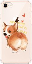 Voor iPhone 7/8 Lucency Painted TPU Protective (Corgi)