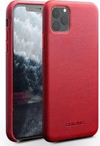 Voor iPhone 11 Pro Max QIALINO schokbestendige koeienhuid lederen beschermhoes (rood)