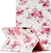 Voor iPad Mini 5/4/3/2/1 3D Patroon Horizontale Flip Leren Case met Kaartsleuven & Houder & Slaap / Wekfunctie (Rozenbloem)