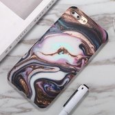 Voor iPhone 8 Plus / 7 Plus aquarel marmerpatroon IMD TPU mobiele telefoonhoes (goud)