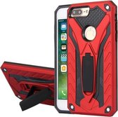 Tough Armor TPU + pc-combinatiehoes met houder, voor iPhone 8 Plus & 7 Plus Tough Armor TPU + pc-combinatiehoes met houder (rood)