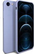 Vloeibare siliconen volledige dekking schokbestendig Magsafe-hoesje voor iPhone SE 2020/8/7 (lavendelgrijs)