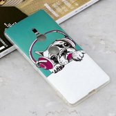 Lichtgevende hoofdtelefoon Puppy patroon schokbestendig TPU beschermhoes voor Sony Xperia XZ3