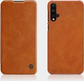 NILLKIN QIN Series Crazy Horse Texture Horizontale Flip Leather Case voor HUAWEI Nova 5 / Nova 5 Pro, met kaartsleuf (bruin)