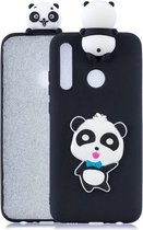 Voor Huawei P30 Lite 3D Cartoon patroon schokbestendig TPU beschermhoes (Blue Bow Panda)