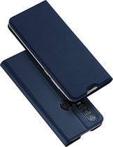 Voor Moto One Action DUX DUCIS Skin Pro Series Horizontale flip PU + TPU lederen tas, met houder en kaartsleuven (blauw)