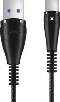 JOYROOM S-M393 Simple Series X Light 5A USB naar USB-C / Type-C snellaadkabel, kabellengte: 1m (zwart)