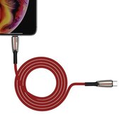 JOYROOM S-M417 Roma-serie PD-snellaadkabel 8-pins naar USB-C / Type-C geweven datakabel, lengte: 1,2 m (rood)