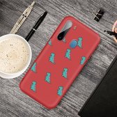 Voor Galaxy A21 Cartoon Animal Pattern Shockproof TPU beschermhoes (rode dinosaurussen)