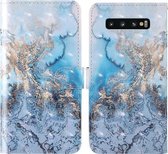 Voor Samsung Galaxy S10 + 3D schilderij Gekleurd tekeningpatroon Horizontaal Flip TPU + PU lederen tas met houder & kaartsleuven & portemonnee & lanyard (Melkweg)