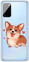 Voor Samsung Galaxy S20 schokbestendig geschilderd TPU beschermhoes (Love Corgi)