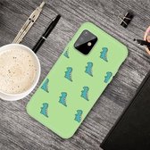 Voor Galaxy A81 & Note 10 Lite Cartoon dier patroon schokbestendig TPU beschermhoes (groene dinosaurussen)