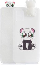 Voor Galaxy A51 Cartoon schokbestendige TPU beschermhoes met houder (beugel Panda)