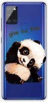 Voor Samsung Galaxy A21s schokbestendig geverfd TPU beschermhoes (Tilted Head Panda)