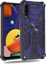 Voor Samsung Galaxy A30s / A50 / A50s schokbestendige TPU + pc magnetische beschermhoes met houder (blauw)