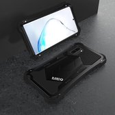 Voor Samsung Galaxy Note 10 R-JUST schokbestendig stofdicht metalen pantser beschermhoes (zwart)