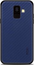 MOFI Honor-serie volledige dekking pc + TPU + stoffen hoes voor Galaxy A6 (2018) (blauw)