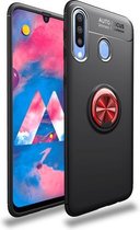 Schokbestendige TPU-hoes voor Galaxy A20 / A30, met ringhouder (zwart rood)