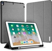 Voor iPad Air 10.5 (2019) / iPad Pro 10.5 DUX DUCIS Domo-serie Horizontale flip magnetische PU lederen tas met 3-vouwbare houder en pengleuf (grijs)