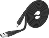 Hoco X42 1m USB naar Micro USB Puissant siliconen oplaadgegevenskabel (zwart)