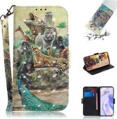 Voor Huawei P40 lite 5G 3D Geschilderd Patroon Magnetische Aantrekkelijkheid Horizontale Flip Lederen Case met Houder & Card Slot & Portemonnee & Lanyard (Zoo)