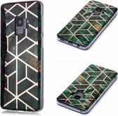 Voor Galaxy S9 Plating Marble Pattern Soft TPU beschermhoes (groen)