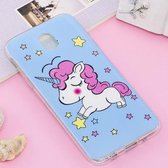 Voor Galaxy J5 (2017) (EU-versie) Noctilucent IMD Blue Horse Pattern Soft TPU Back Case Protector Cover