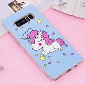 Voor Galaxy Note 8 Noctilucent IMD Horse Pattern Soft TPU Back Case Protector Cover