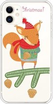 Voor iPhone 11 Trendy schattig kerstpatroon Case Clear TPU Cover Phone Cases (Fox)