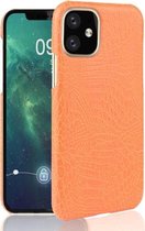 Voor iPhone 11 schokbestendige krokodiltextuur pc + PU-hoes (oranje)