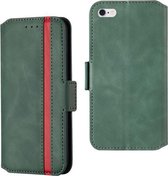 Voor iPhone 6 Plus & 6s Plus Retro Frosted Oil Side horizontale flip-hoes met houder en kaartsleuven (groen)