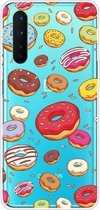 Voor OnePlus Nord schokbestendig geverfd transparant TPU beschermhoes (donuts)