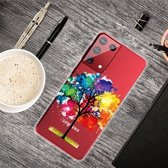 Voor Samsung Galaxy S30 schokbestendig geverfd transparant TPU beschermhoes (olieverfboom)