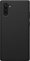 NILLKIN Flex Pure-serie effen kleur vloeibare siliconen valbestendige beschermhoes voor Galaxy Note 10 / Note 10 5G (zwart)